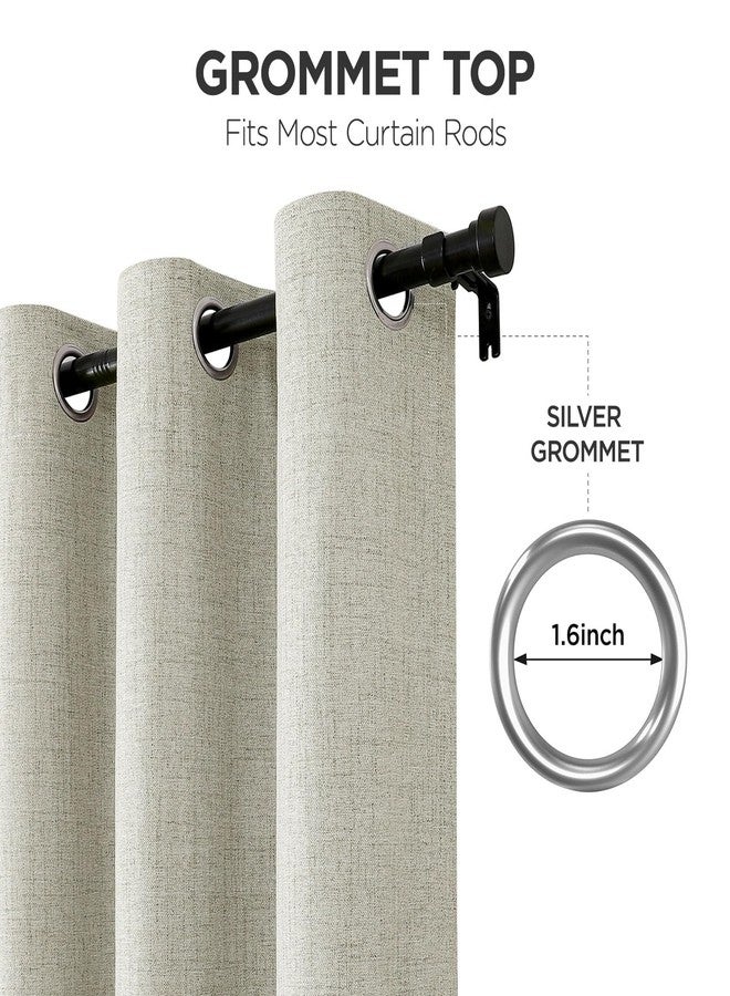 Joydeco Blackout Room Divider Curtains, Extra Wide Light Beige Sliding Door Drapes Living Room Curtains, 1 Panel 100W x 108L Inch Patio Door Drapes for Room Privacy - Image 5